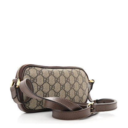 Gucci GG Supreme Monogram Web Mini Ophidia GG Bag Brown 3 of 10