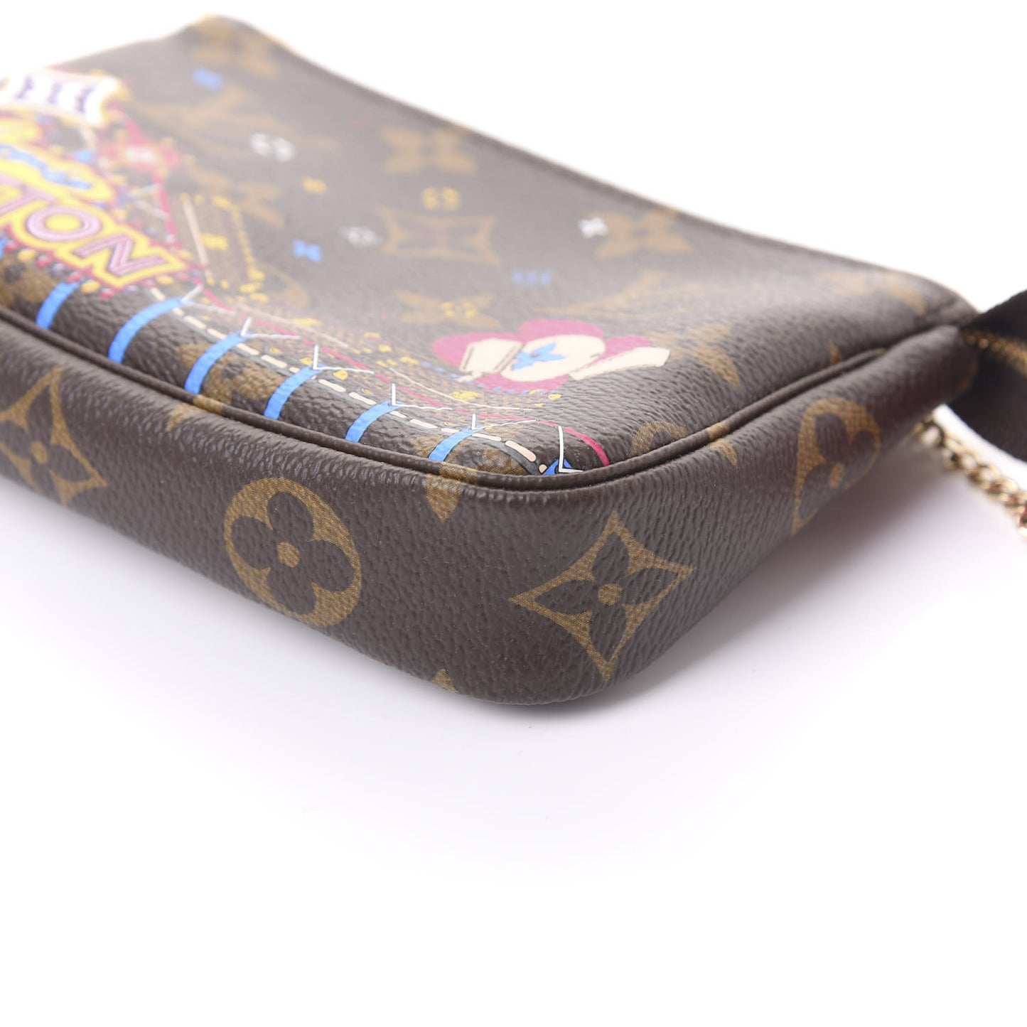 Monogram 2020 Christmas Animation Roller Coaster Mini Pochette Accessories Pivoine