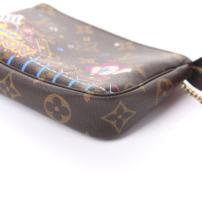 Louis Vuitton Monogram 2020 Christmas Animation Roller Coaster Mini Pochette Accessories Pivoine 7 of 11