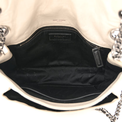 Saint Laurent Crinkled Calfskin Matelasse Monogram Medium Niki Chain Satchel Crema Soft 5 of 20