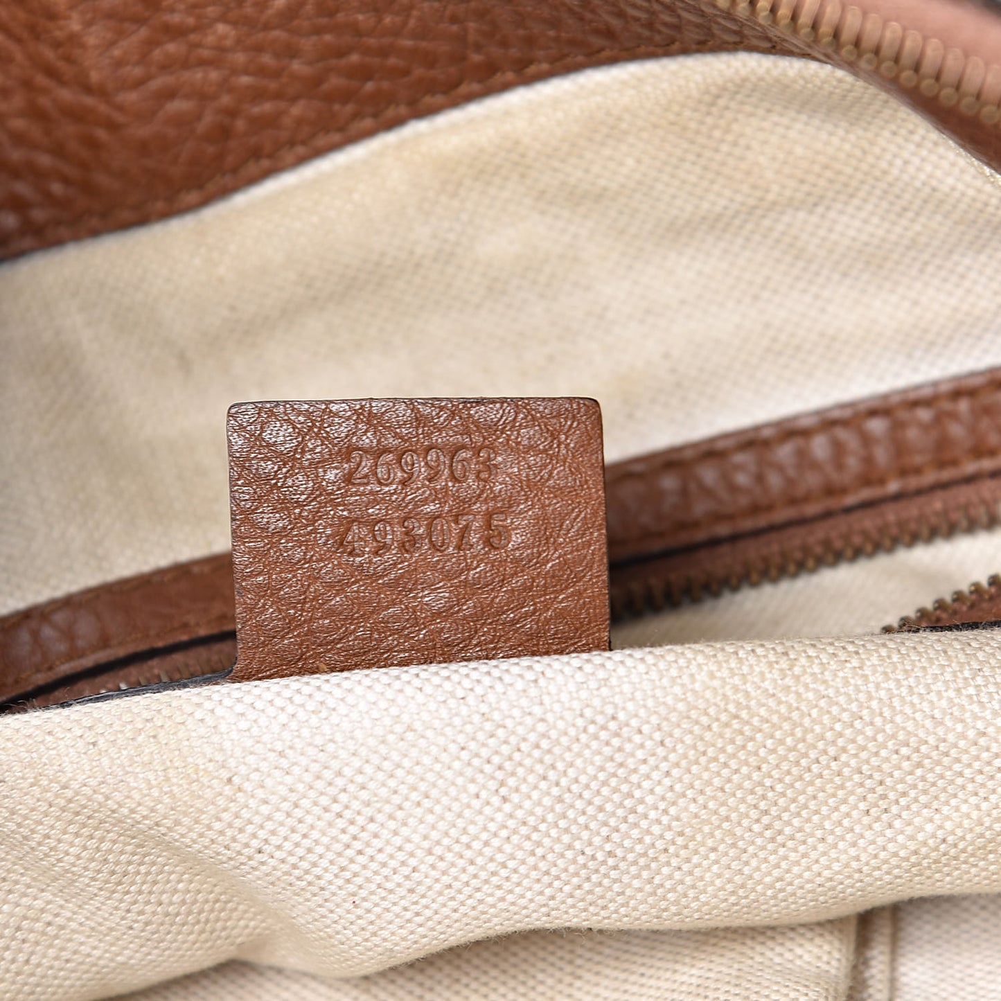 Pebbled Calfskin Ride Medium Top Handle Bag Brown