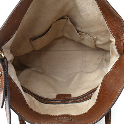 Gucci Monogram Textured Calfskin Medium Bree Foldover Tote Beige Ebony Nocciola 4 of 9