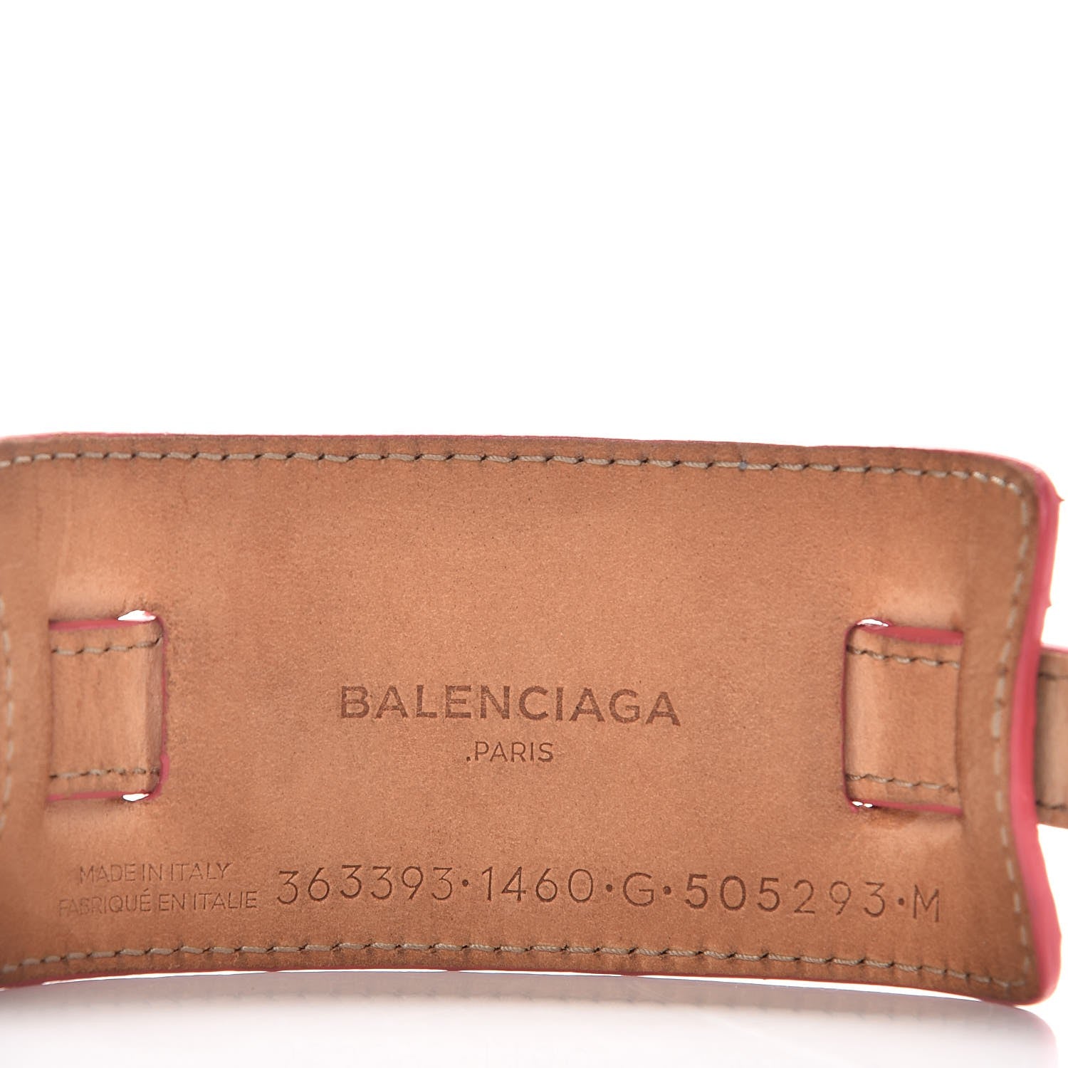 Balenciaga Python Ligne Classic Hardware Bracelet M Gris Perle Orange Pink 5 of 6