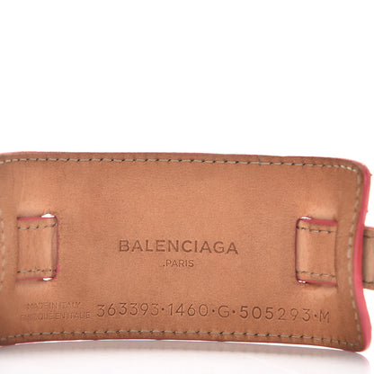 Balenciaga Python Ligne Classic Hardware Bracelet M Gris Perle Orange Pink 5 of 6