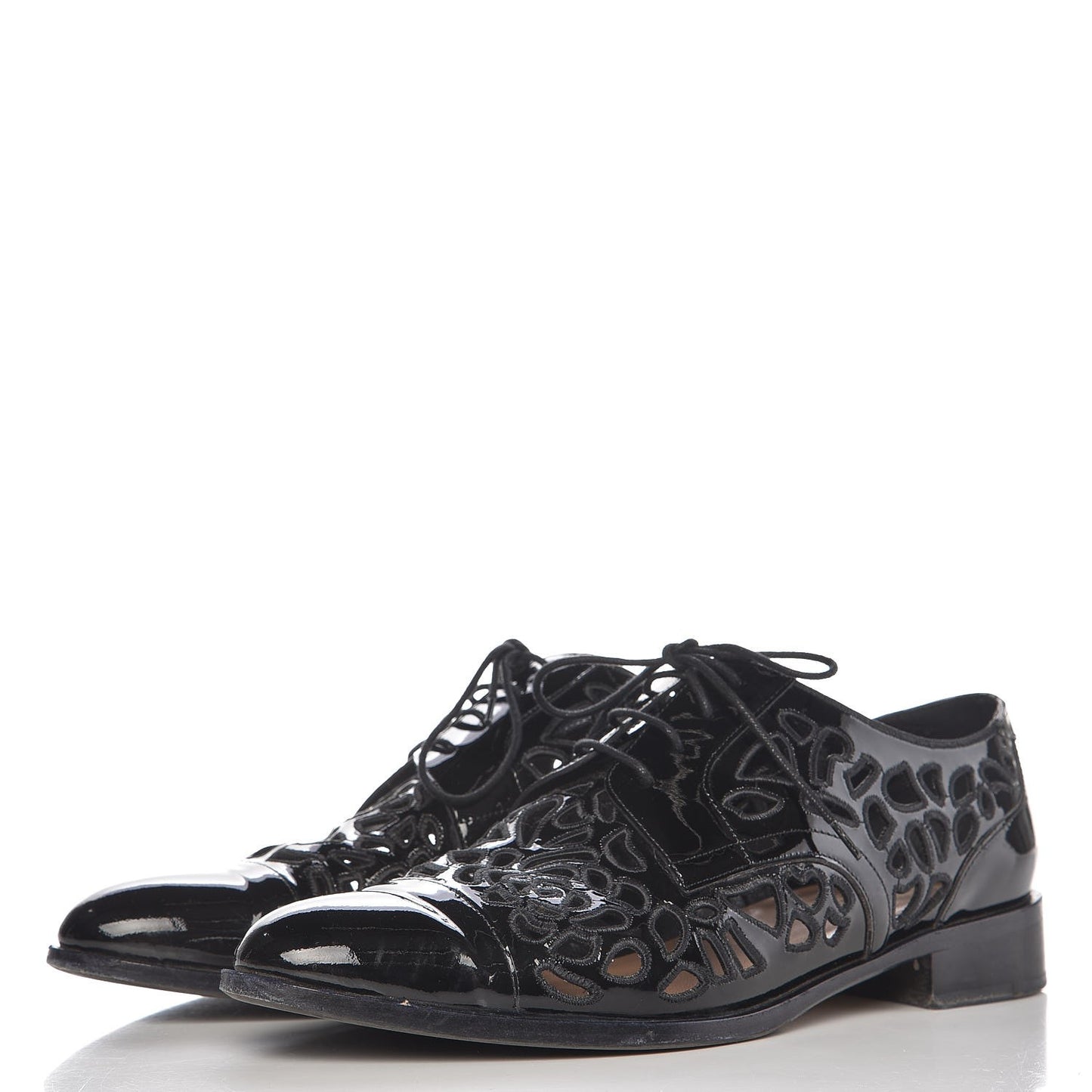 Patent Cut Out Oxfords 39 Black