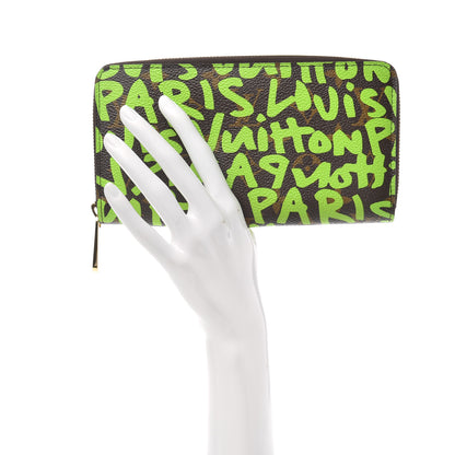 Louis Vuitton Monogram Graffiti Zippy Wallet Green 2 of 7