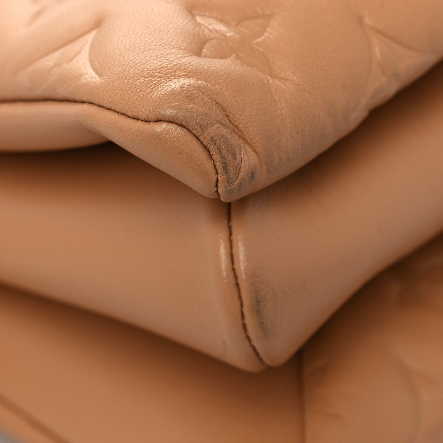 Louis Vuitton Lambskin Embossed Monogram Coussin PM Camel 8 of 11