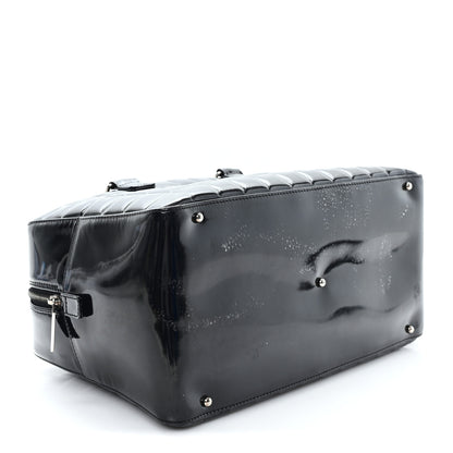Chanel Patent Quilted Chocolate Bar Bowler Black 4 of 12