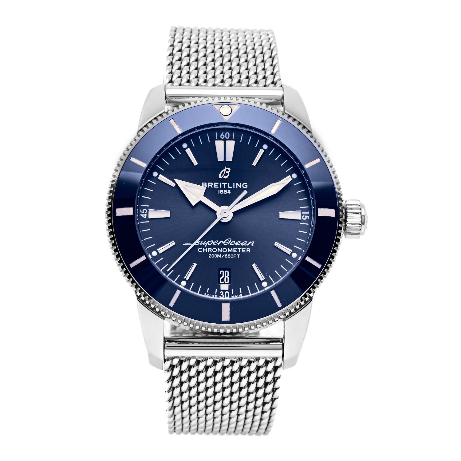 Breitling Stainless Steel 44mm Superocean Heritage II B20 Automatic Watch Blue AB2030 1 of 4