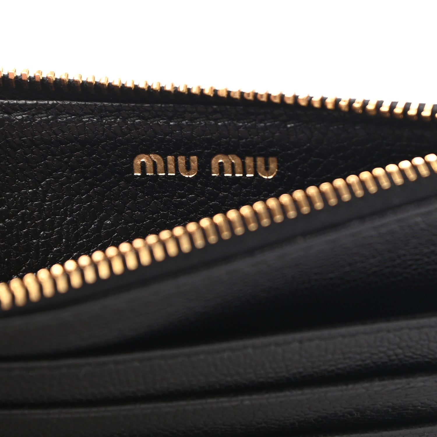 Miu Miu Madras Zip Card Case Black 6 of 8