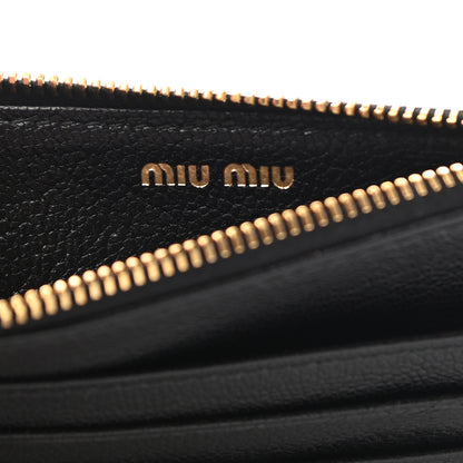 Miu Miu Madras Zip Card Case Black 6 of 8