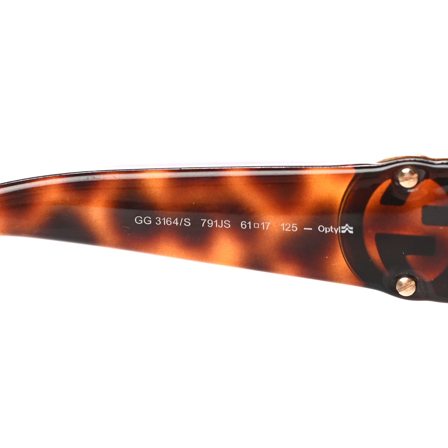 Gucci Acetate Square Frame GG 3164/S Sunglasses Havana 6 of 7