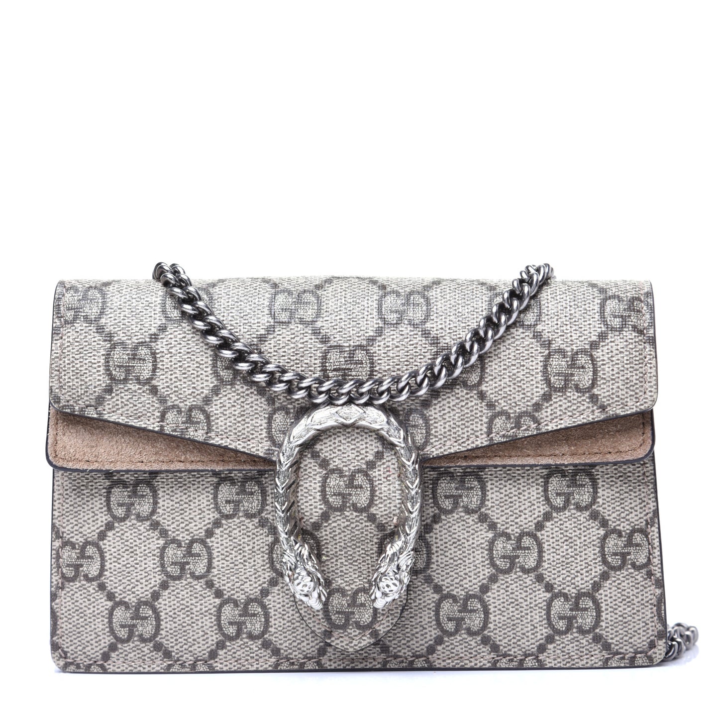 GG Supreme Monogram Super Mini Dionysus Shoulder Bag Taupe