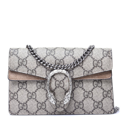 Gucci GG Supreme Monogram Super Mini Dionysus Shoulder Bag Taupe 1 of 12