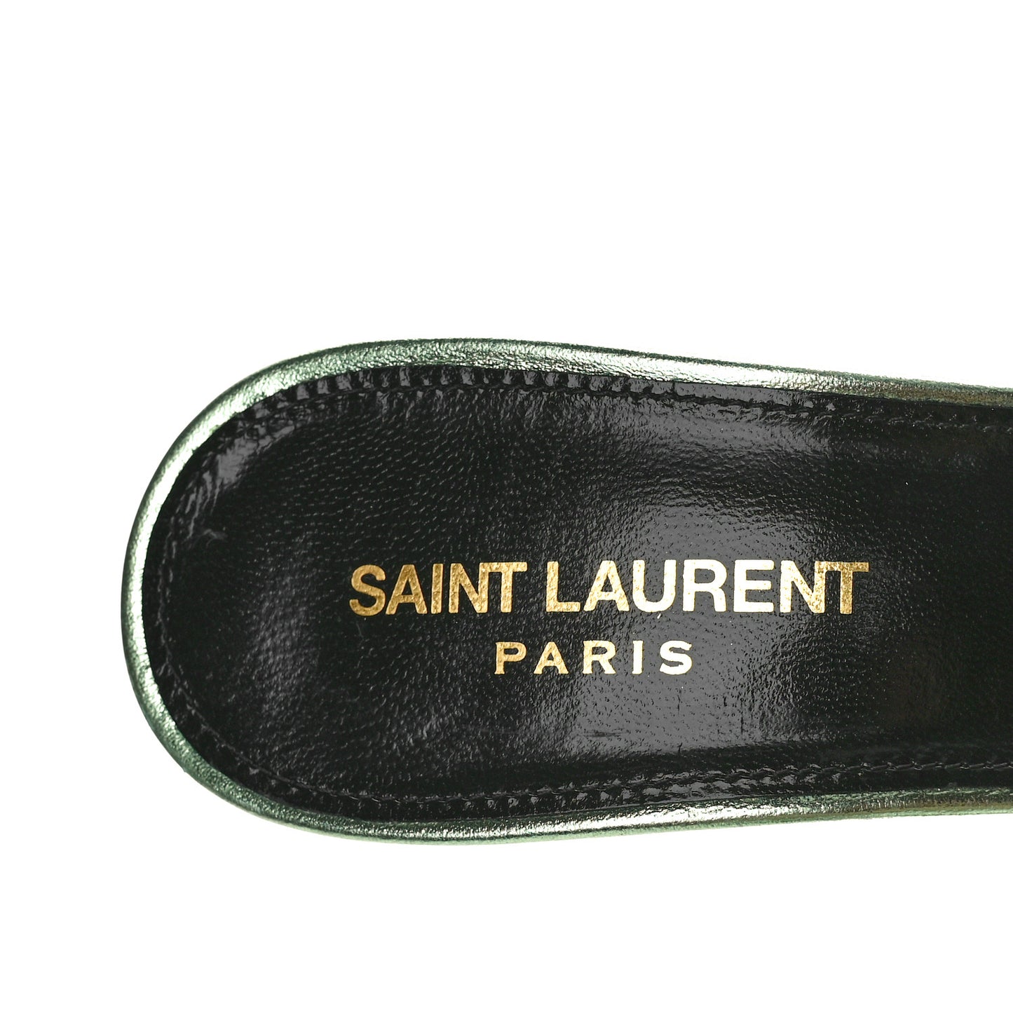 Metallic Nappa La 16 Mule Sandals 38.5 Green
