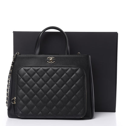 Chanel Caviar Quilted Large Business Affinity Shopping Bag Black 10 of 10
