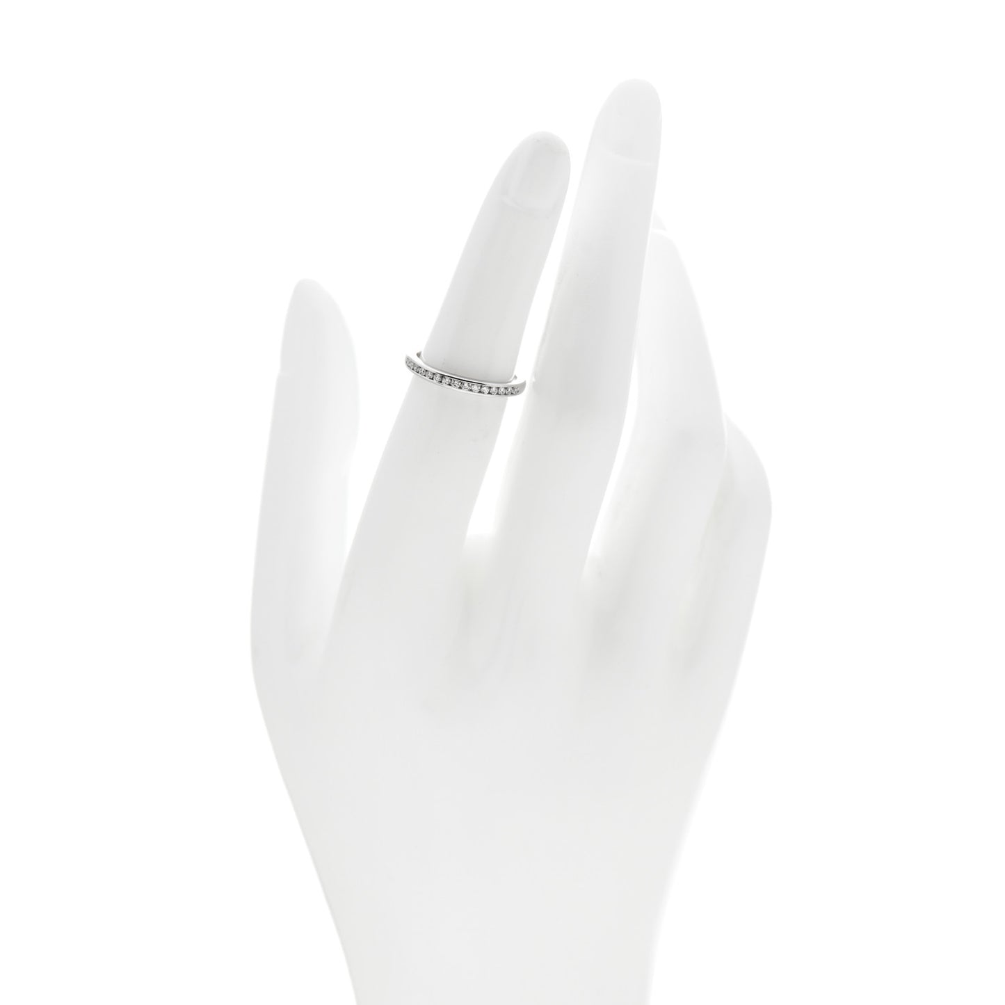 Platinum Diamond Half Circle Wedding Band Ring 49 5