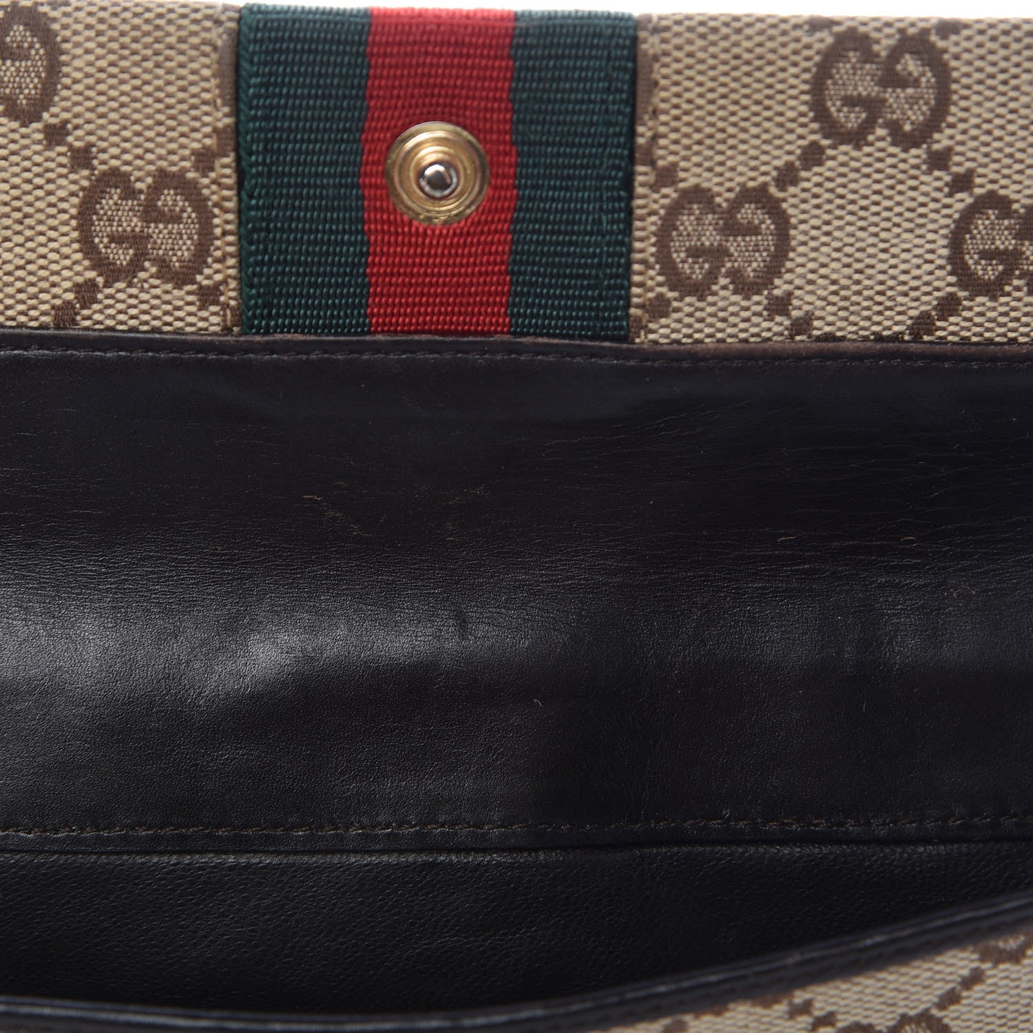 Gucci Monogram Web GG Reins Wallet Dark Brown 8 of 20