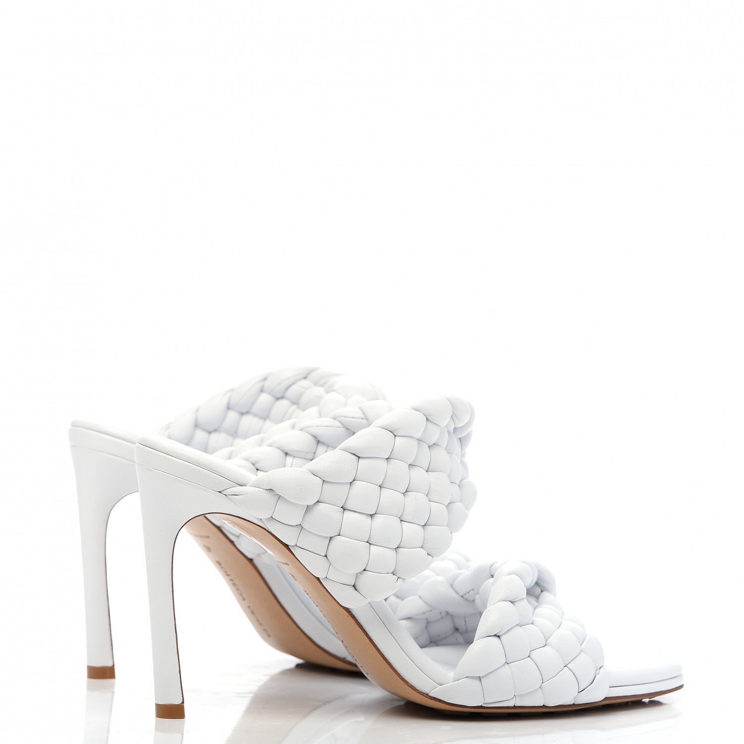 Bottega Veneta Nappa Twisted Padded Intrecciato Curve Slide Sandals 40 Optic White 4 of 7