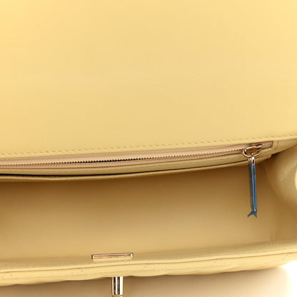 Chanel Lambskin Quilted Mini Top Handle Rectangular Flap Yellow 4 of 8