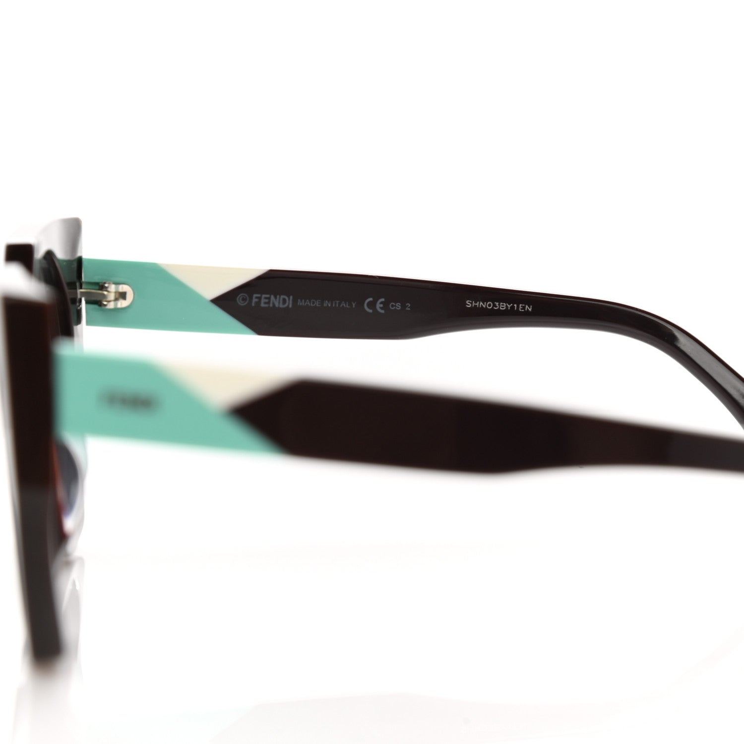 Fendi Acetate Facets Oversized Cat Eye Sunglasses FF 0151/S Brown 5 of 7