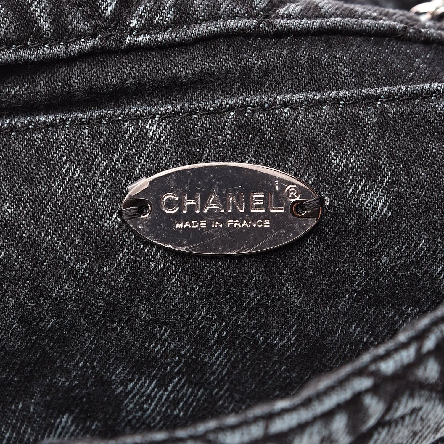 Chanel Denim Quilted Small Denimpression Flap Blue Black 6 of 11