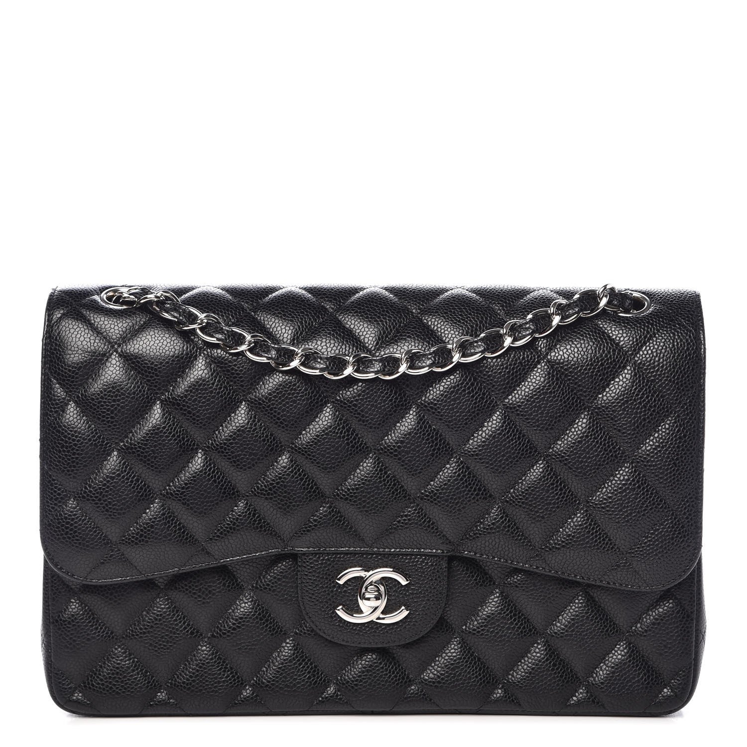 Chanel Caviar Quilted Jumbo Double Flap Black 1 of 9