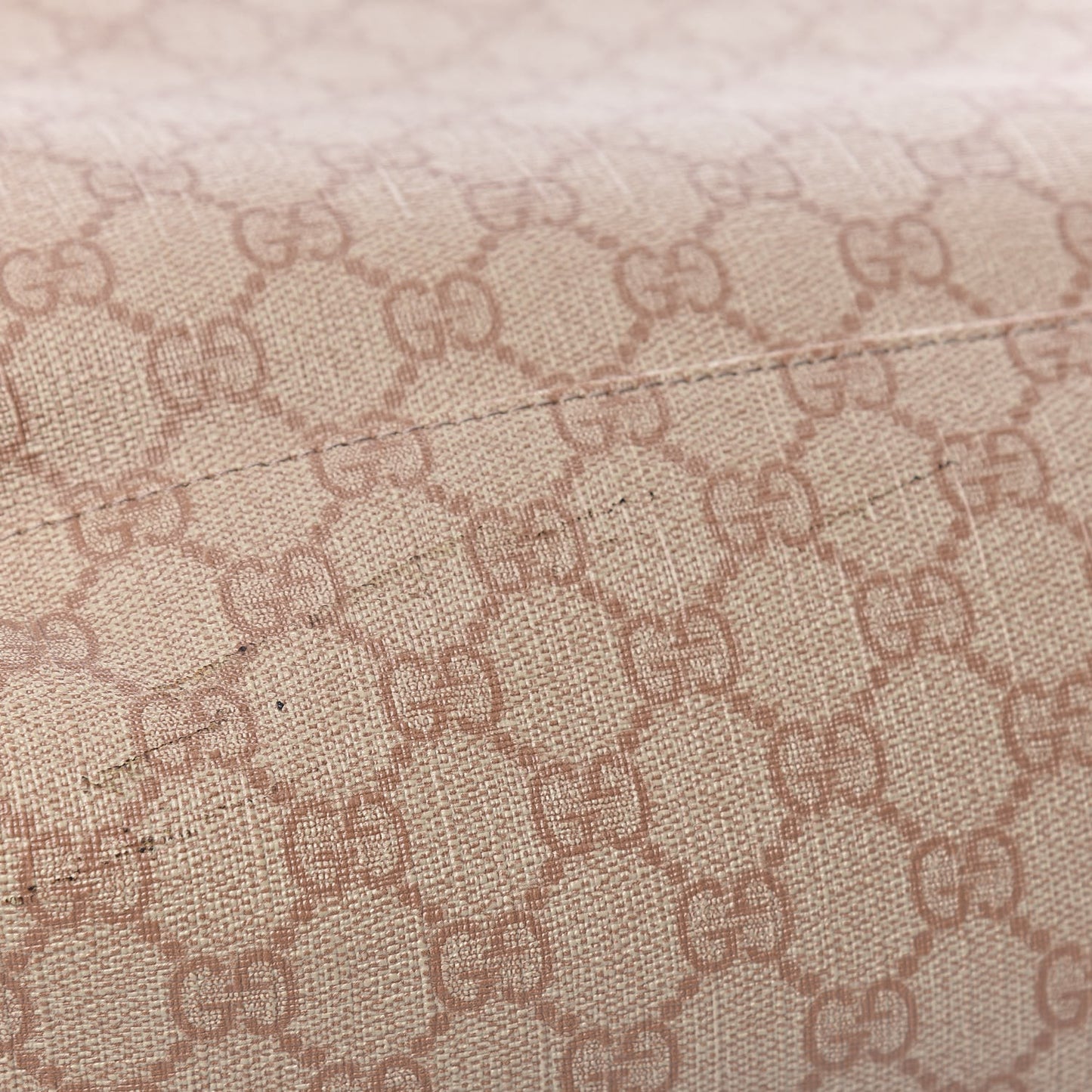 GG Supreme Monogram Medium Single Buckle Rucksack Backpack Beige