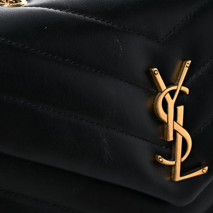 Saint Laurent Calfskin Y Quilted Monogram Small Loulou Chain Satchel Black 10 of 10