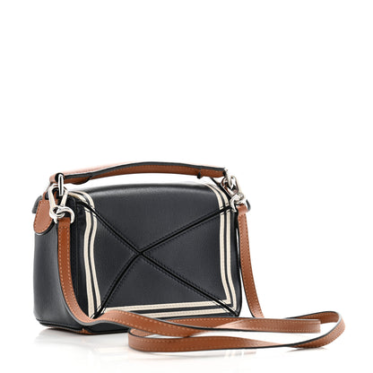 Loewe Calfskin Mini Puzzle Bag Deep Blue Soft White 5 of 11