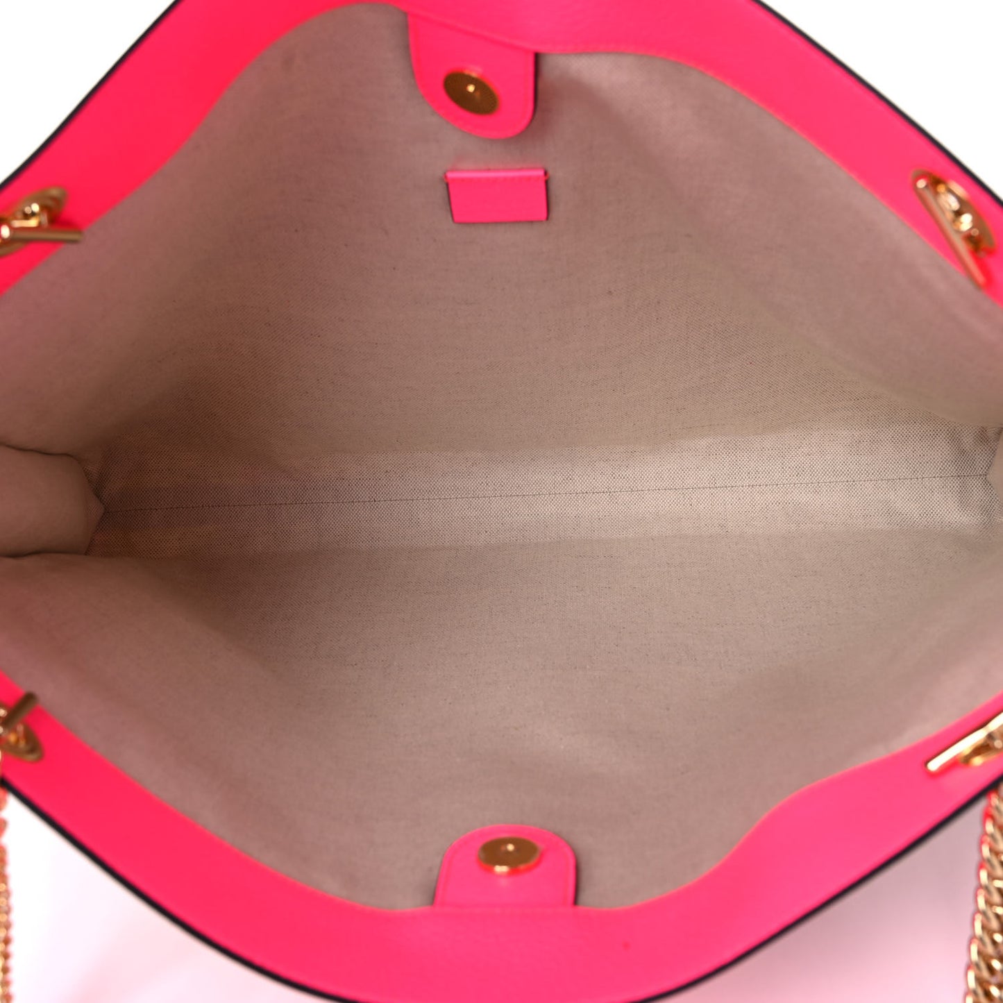 Canvas Flora Large Rajah Chain Tote White Multicolor Fuxia Fluo