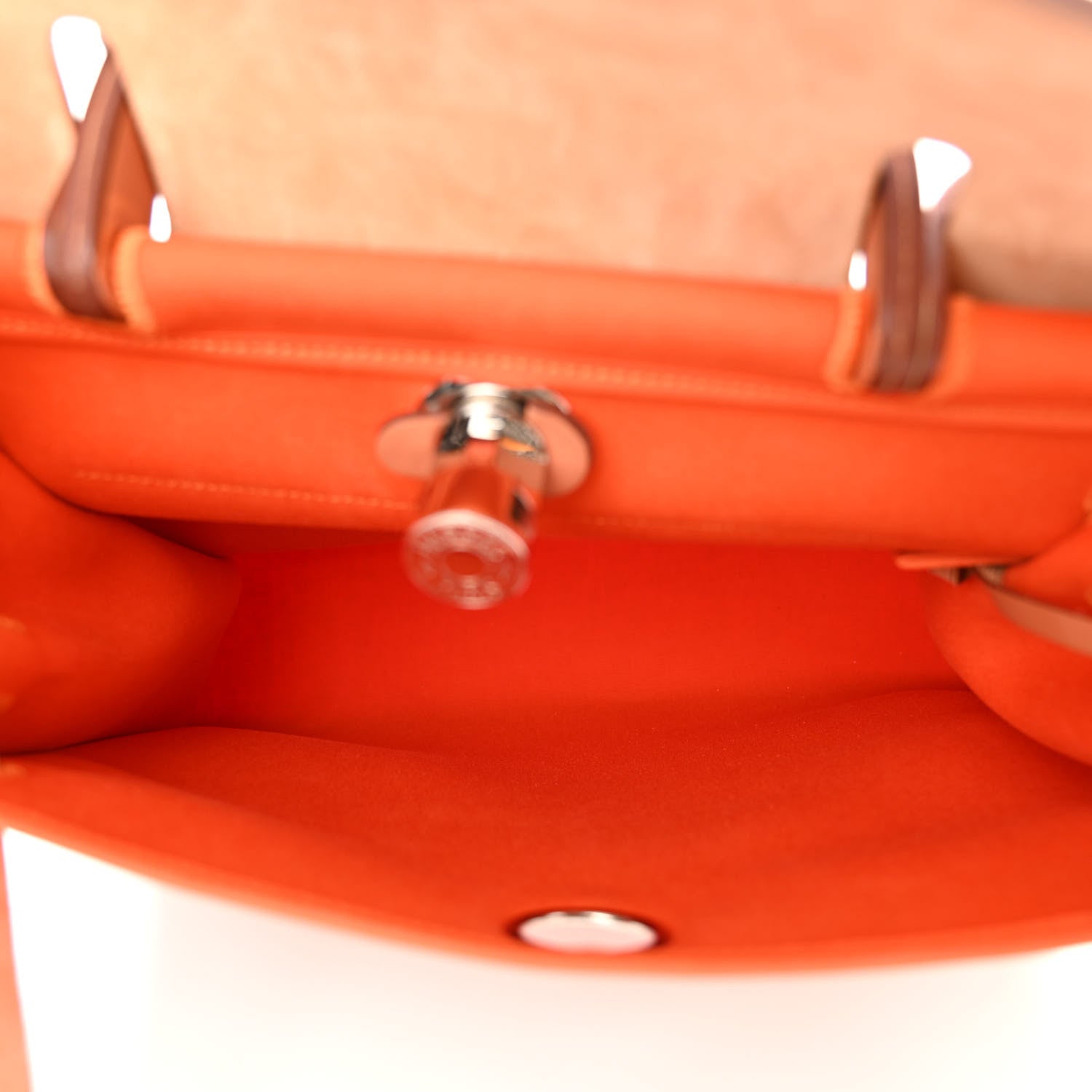 Hermes Toile Vache Hunter Herbag Zip 31 PM Orange 5 of 8