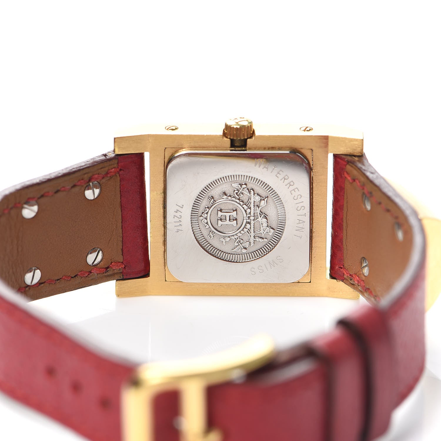 Hermes Stainless Steel Courchevel 23mm Medor Quartz Watch Rouge 5 of 7