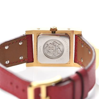 Hermes Stainless Steel Courchevel 23mm Medor Quartz Watch Rouge 5 of 7