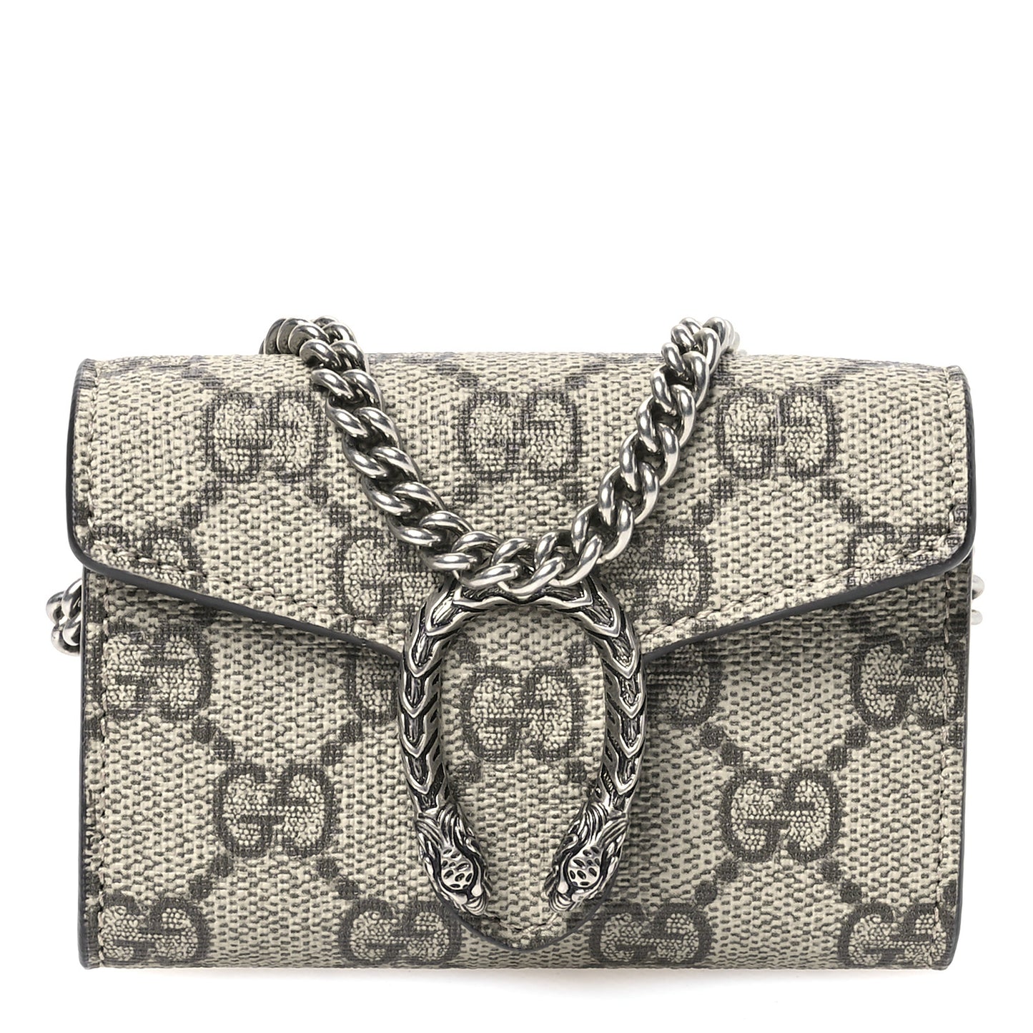 GG Supreme Monogram Dionysus Coin Purse Taupe