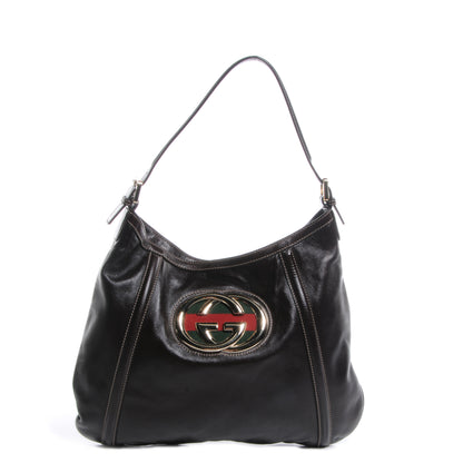 Gucci Leather GG Britt Hobo Dark Brown 1 of 7