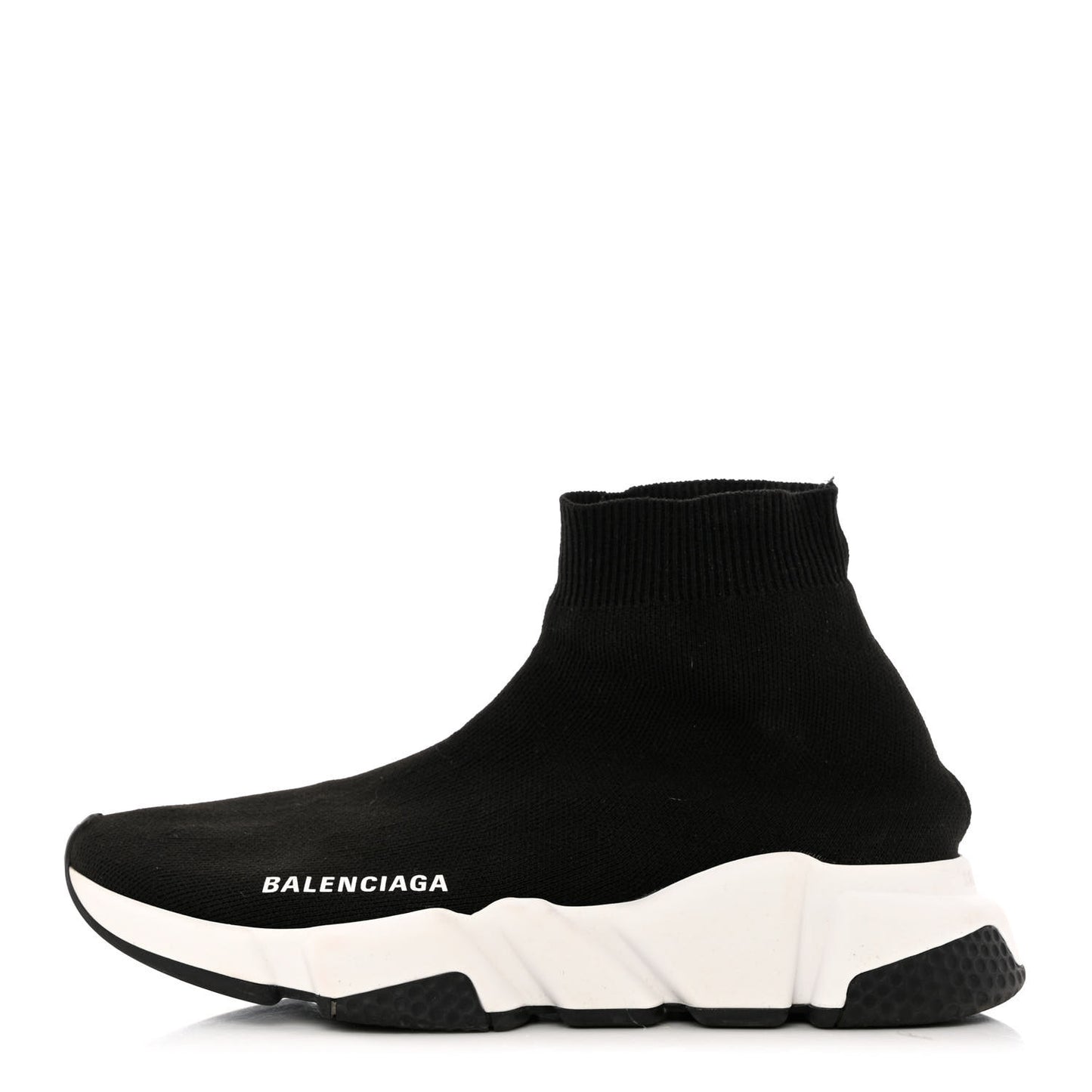 Neoprene Knit Womens Speed Sneakers 37 Black White