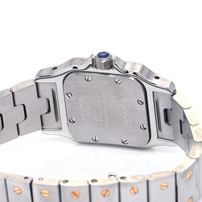 Cartier Stainless Steel 18K Yellow Gold 24mm Santos De Cartier Galbee Quartz Watch 4 of 4