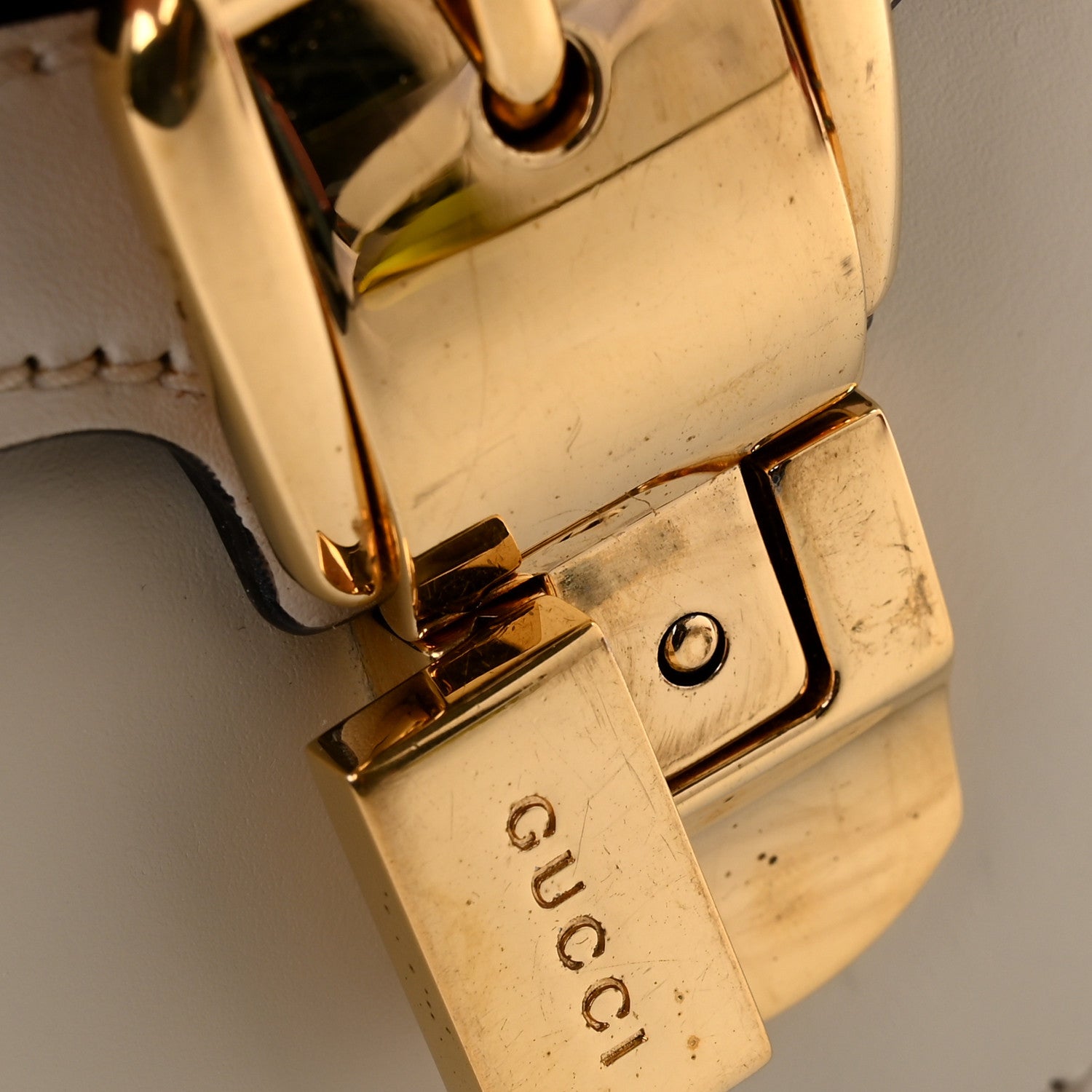 Gucci Calfskin Small Sylvie Shoulder Bag Off White 10 of 15
