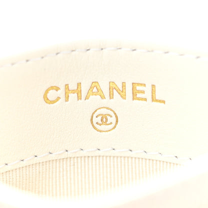 Chanel Caviar Quilted Card Holder White 6 of 9
