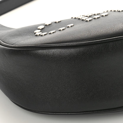 Celine Calfskin Studded Ava Logo Shoulder Bag Black 7 of 8