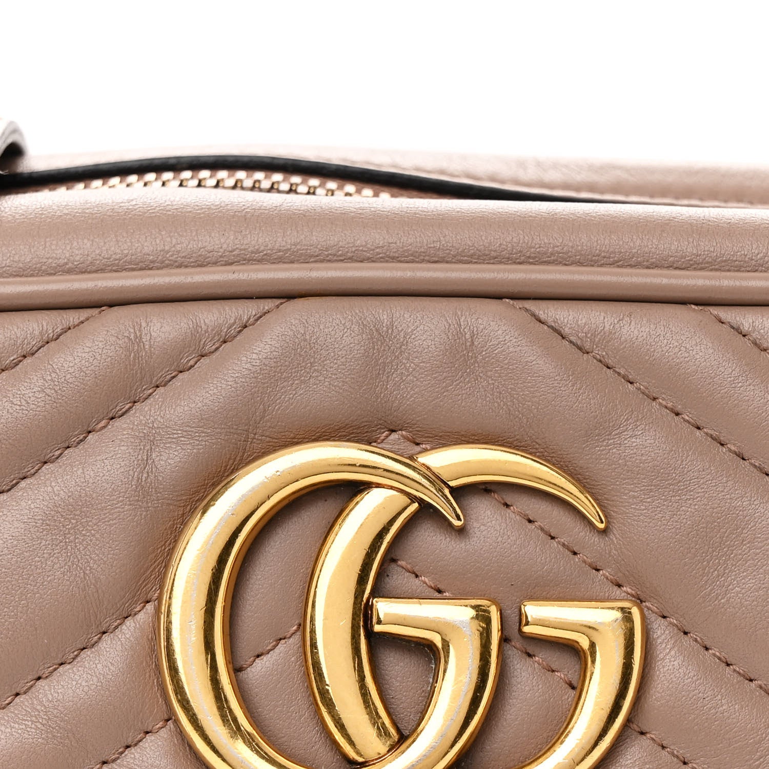 Gucci Calfskin Matelasse Small GG Marmont Chain Shoulder Bag Porcelain Rose 8 of 13