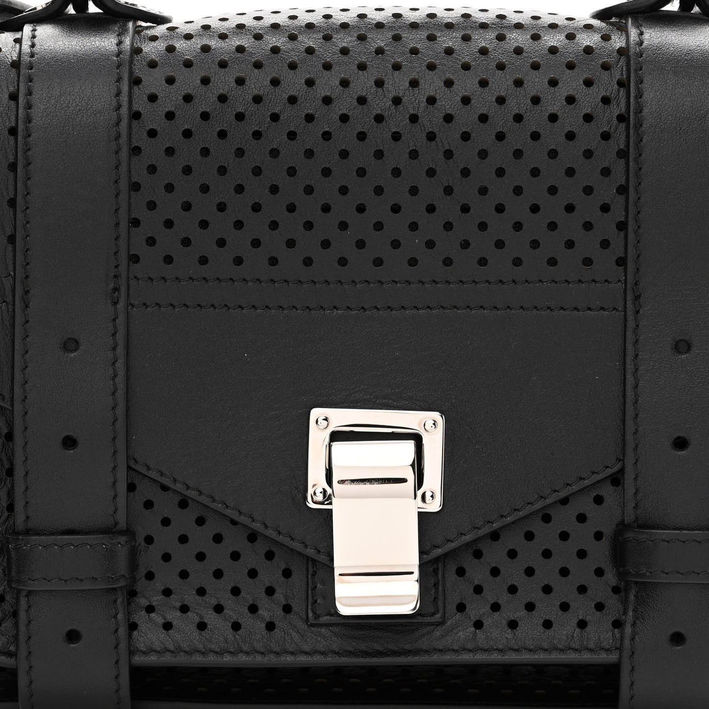 Lambskin Perforated Tiny PS1 Satchel Black