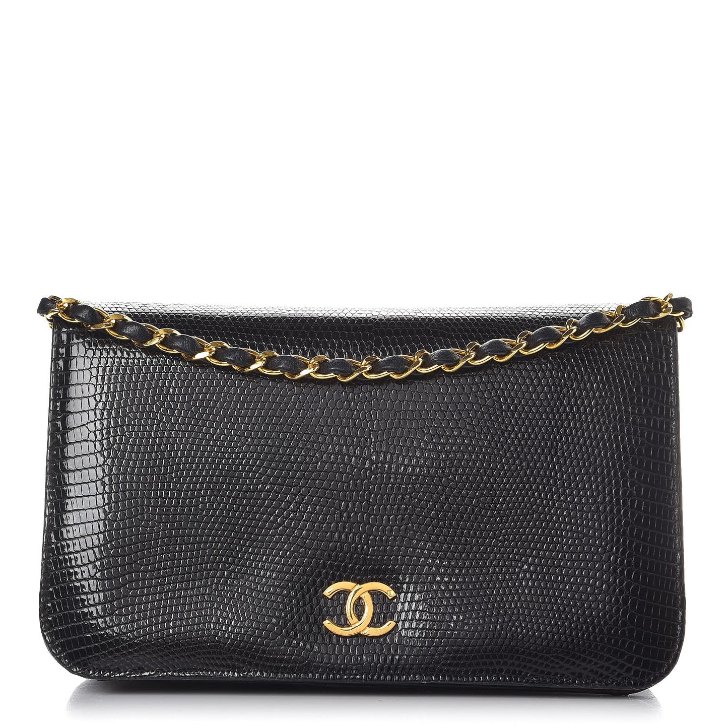 Lizard Small Single Flap Black