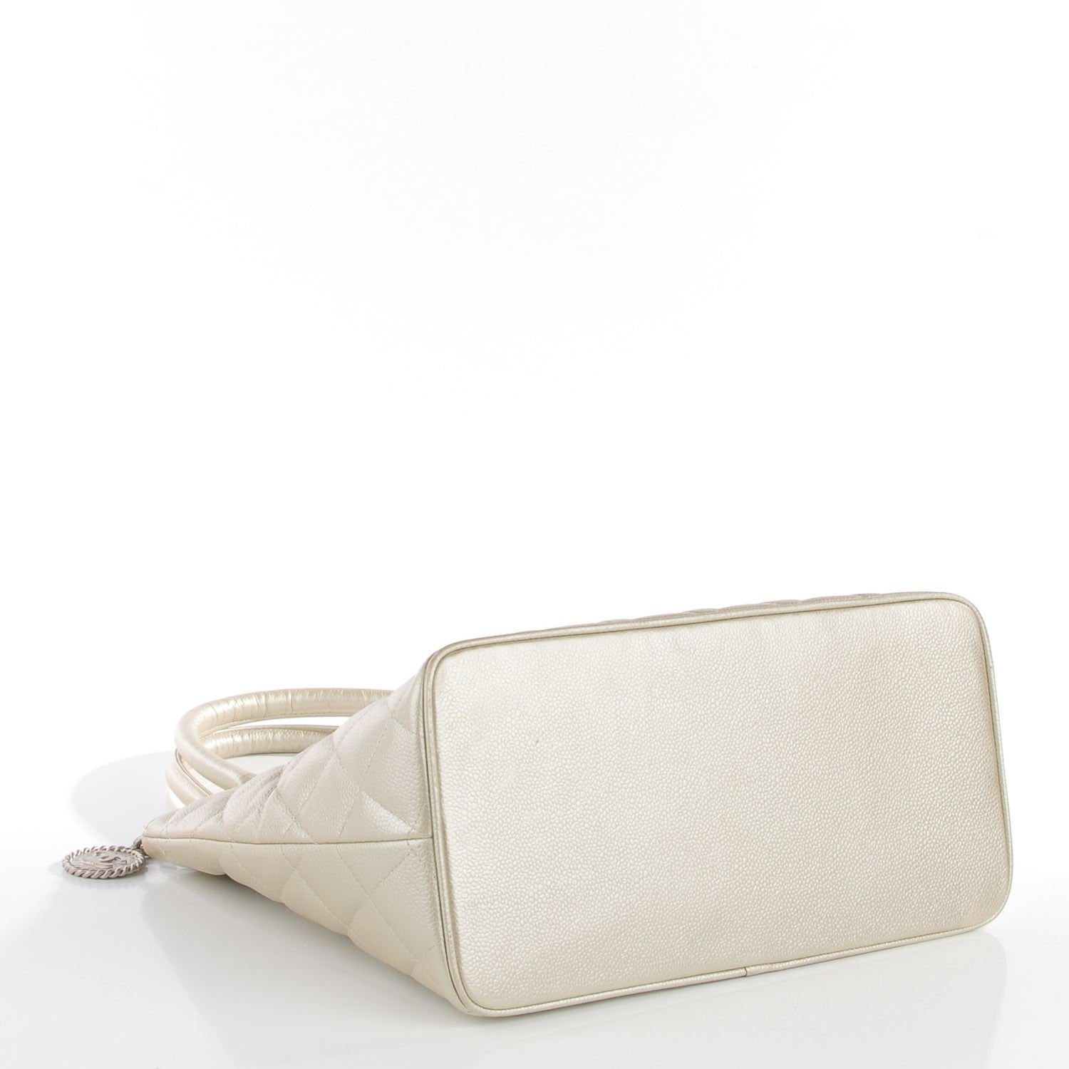 Chanel Caviar Quilted Medallion Tote Pearl 4 of 9