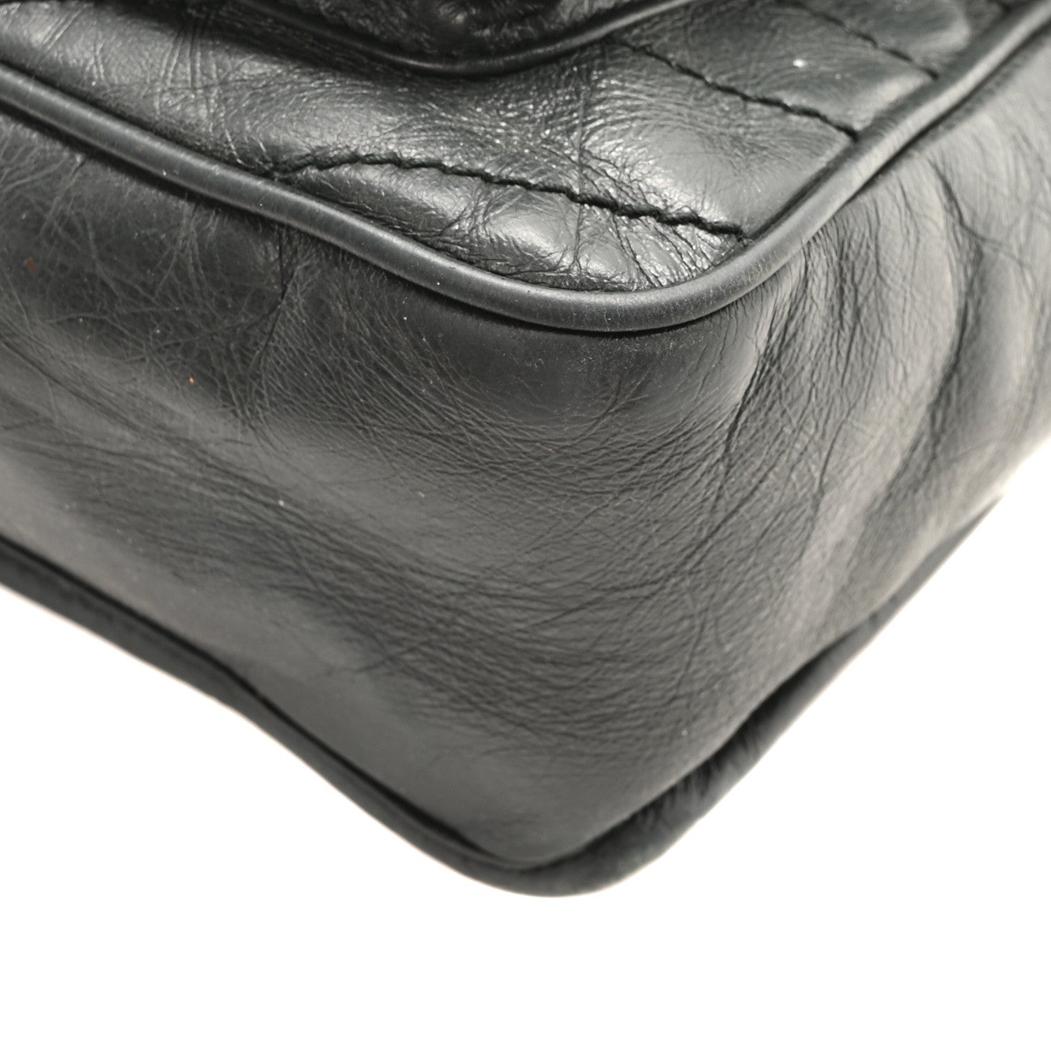 Saint Laurent Crinkled Calfskin Matelasse Monogram Medium Niki Chain Satchel Storm 10 of 10
