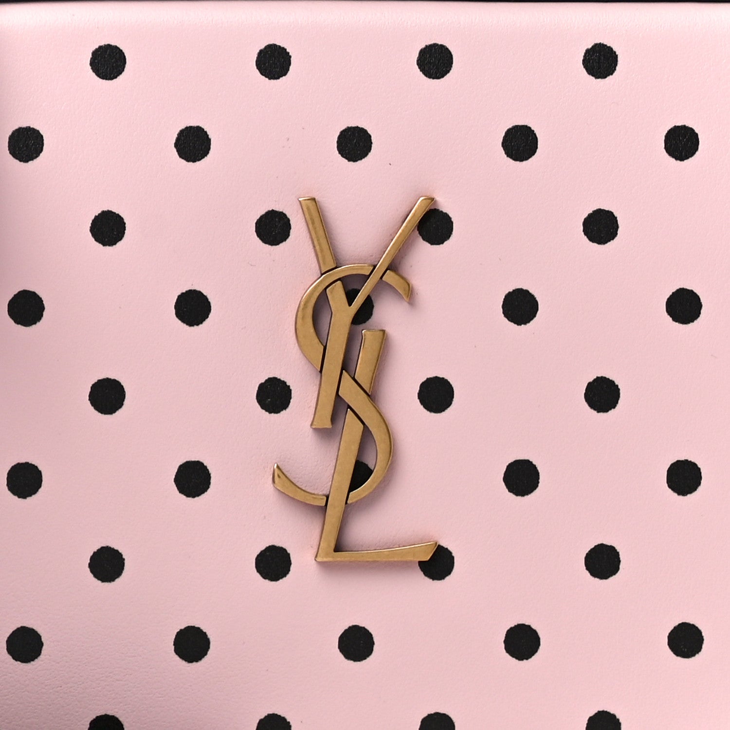 Saint Laurent Calfskin Printed Polka Dot Mini Lou Camera Bag Pink Black 8 of 11