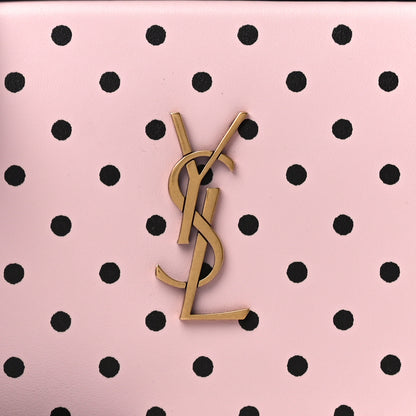 Saint Laurent Calfskin Printed Polka Dot Mini Lou Camera Bag Pink Black 8 of 11