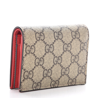 Gucci Soft GG Supreme Monogram Rainbow Embroidered Card Case Wallet 3 of 8