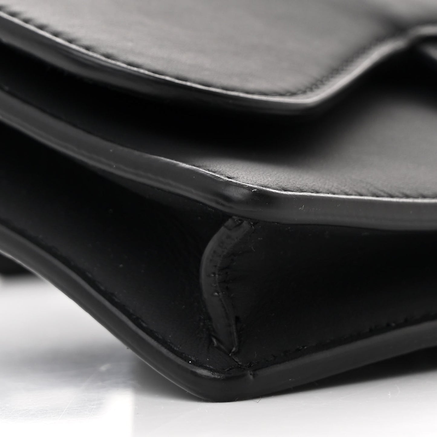 Ultra Matte Calfskin Saddle Belt Bag Black